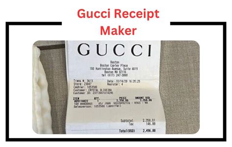 fake gucci receipt maker|custom receipt maker.